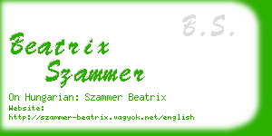 beatrix szammer business card